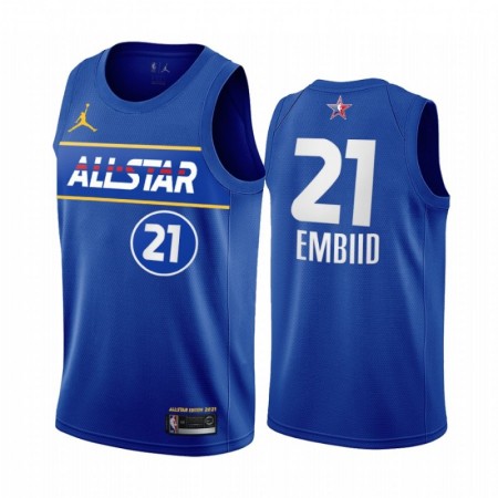 Dres Philadelphia 76ers Joel Embiid 21 2021 All-Star Jordan Brand Plava Swingman Dres Philadelphia 76ers Joel Embiid 21 2021 All-Star Jordan Brand Plava Swingman